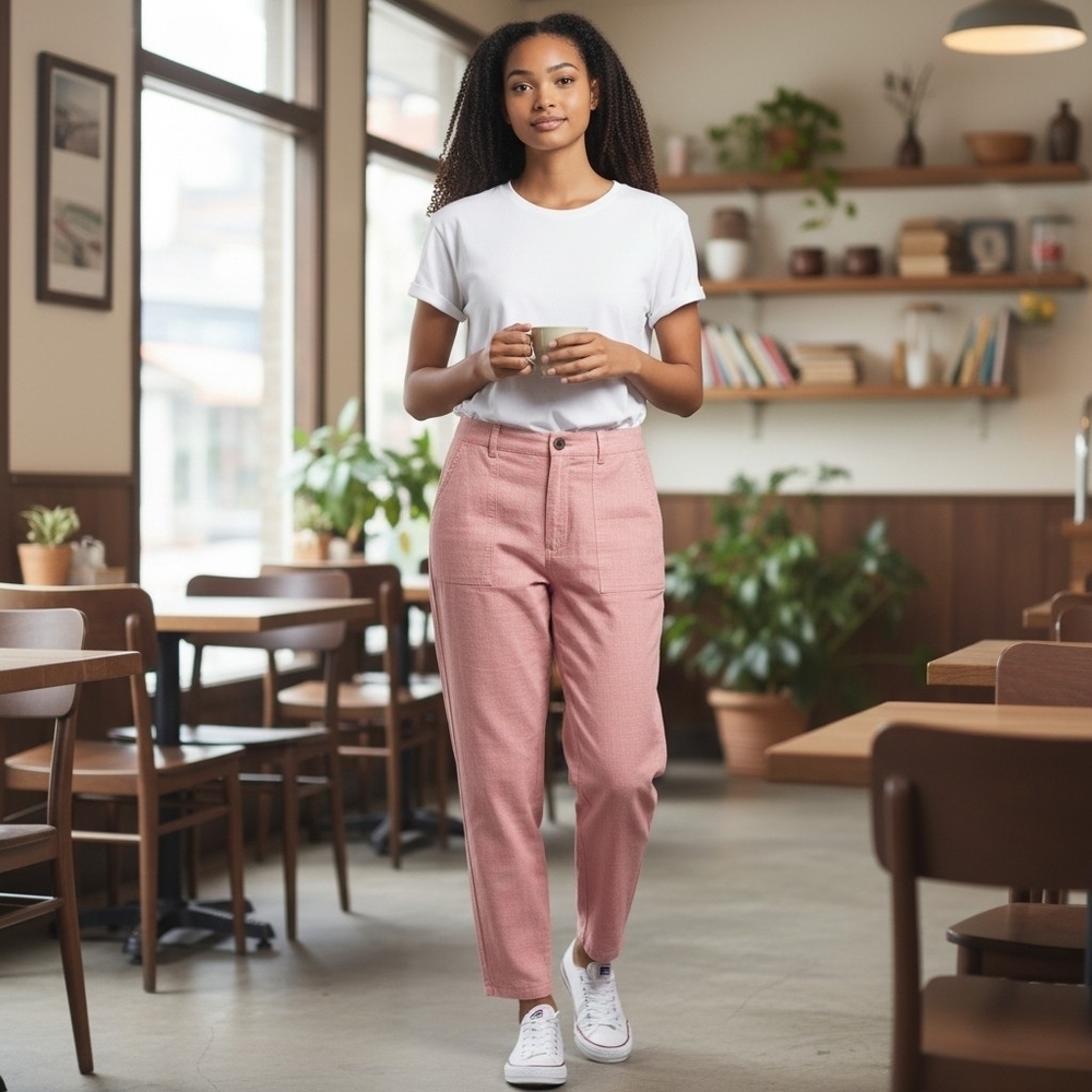 Emma James Pink Straight Leg Pants